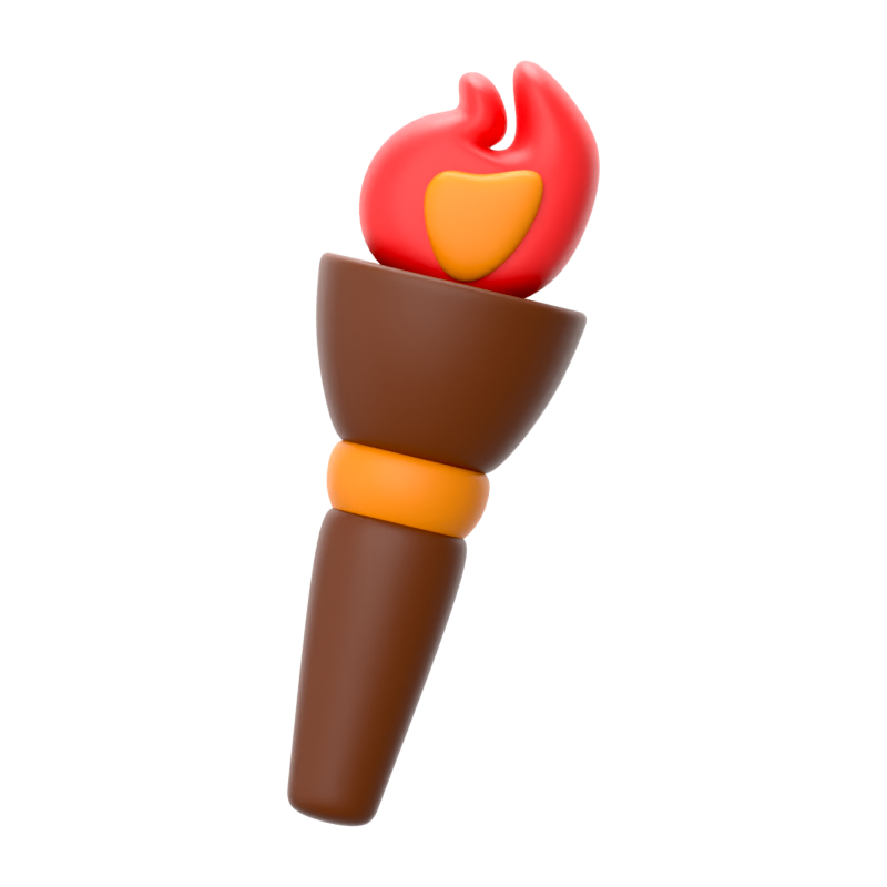 Torch 3D Icon 3D Graphic