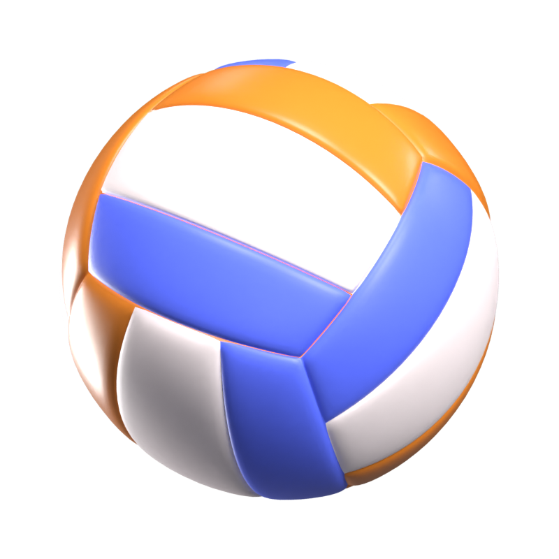 Volleyball 3D-Symbol 3D Graphic