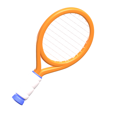 tennisschläger 3d-symbol 3D Graphic