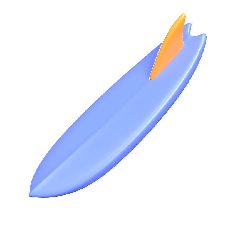 Surfboard 3D Icon 3D Graphic