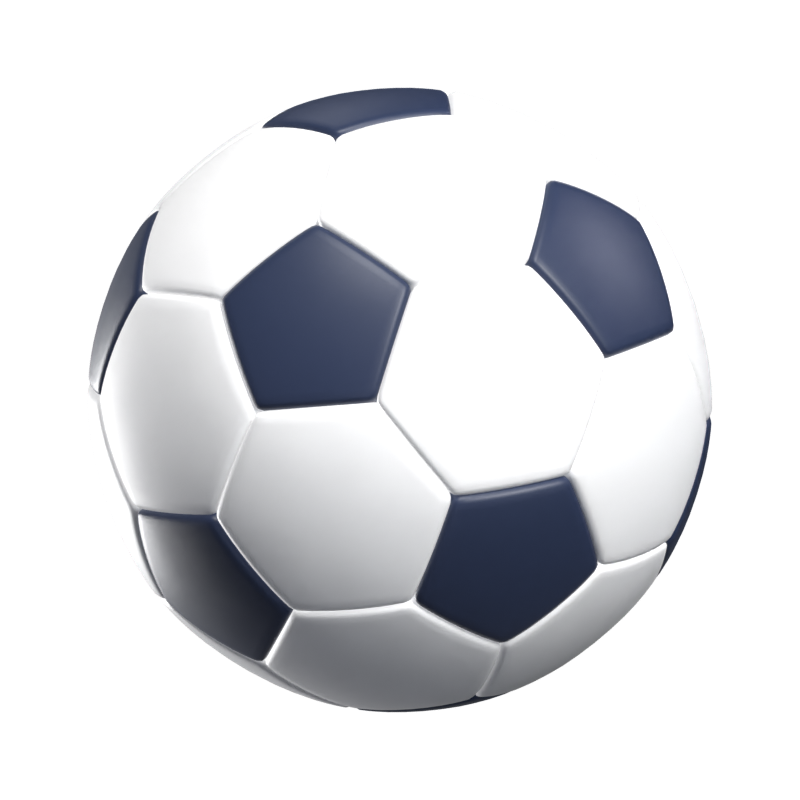 Fußball 3D-Symbol 3D Graphic