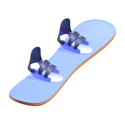 Snow Board 3D Icon 3D Graphic