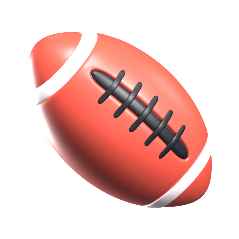 Rugby-Ball 3D-Symbol