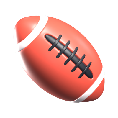 Rugby Ball 3D Icon 3D Graphic