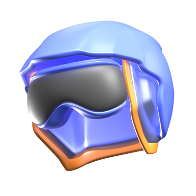 Ski Helmet 3D Icon 3D Graphic