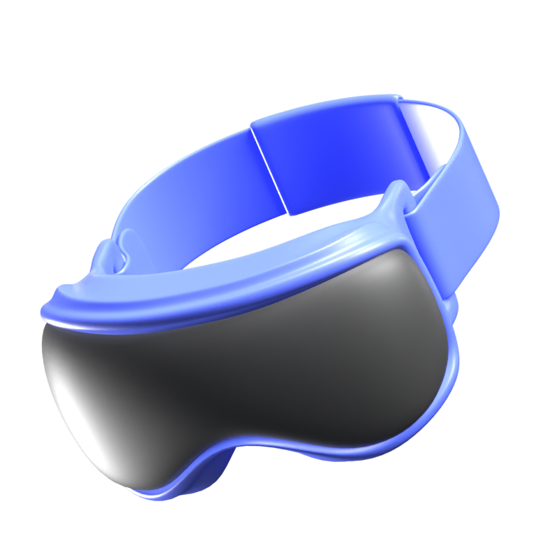 Ski Goggles 3D Icon