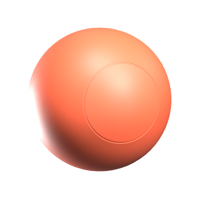 Lacrosse-Ball 3D-Symbol