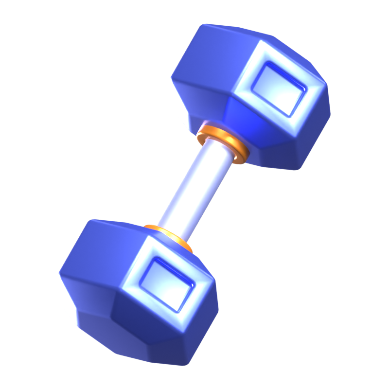 Dumbbell 3D Icon