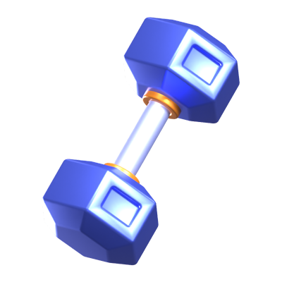 Dumbbell 3D Icon 3D Graphic