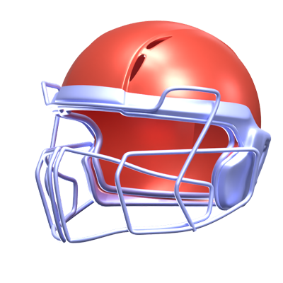 Football Helmet 3D Icon 3D Graphic