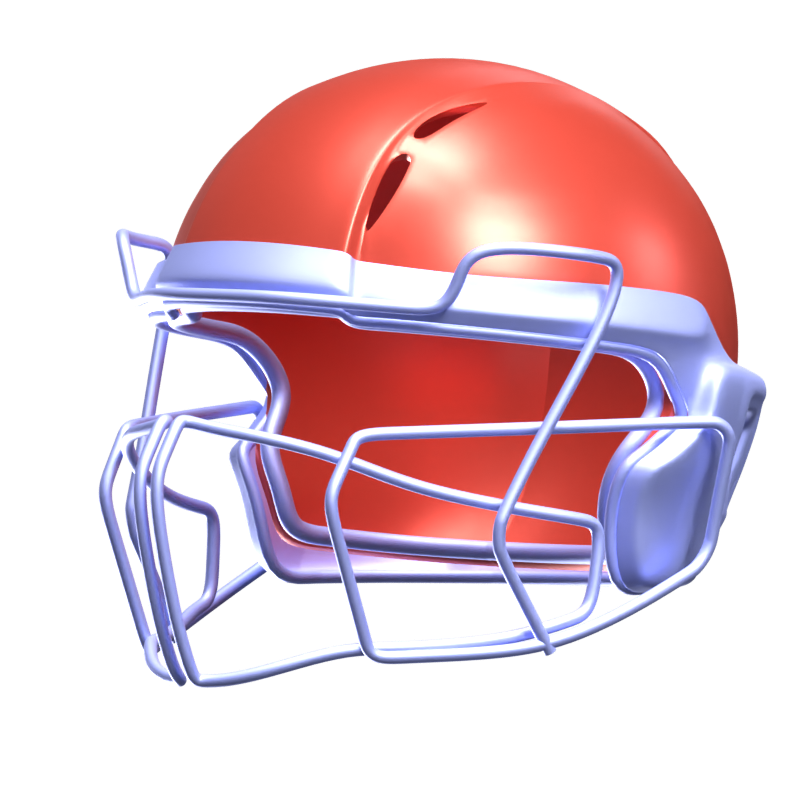 Football Helmet 3D Icon 3D Graphic