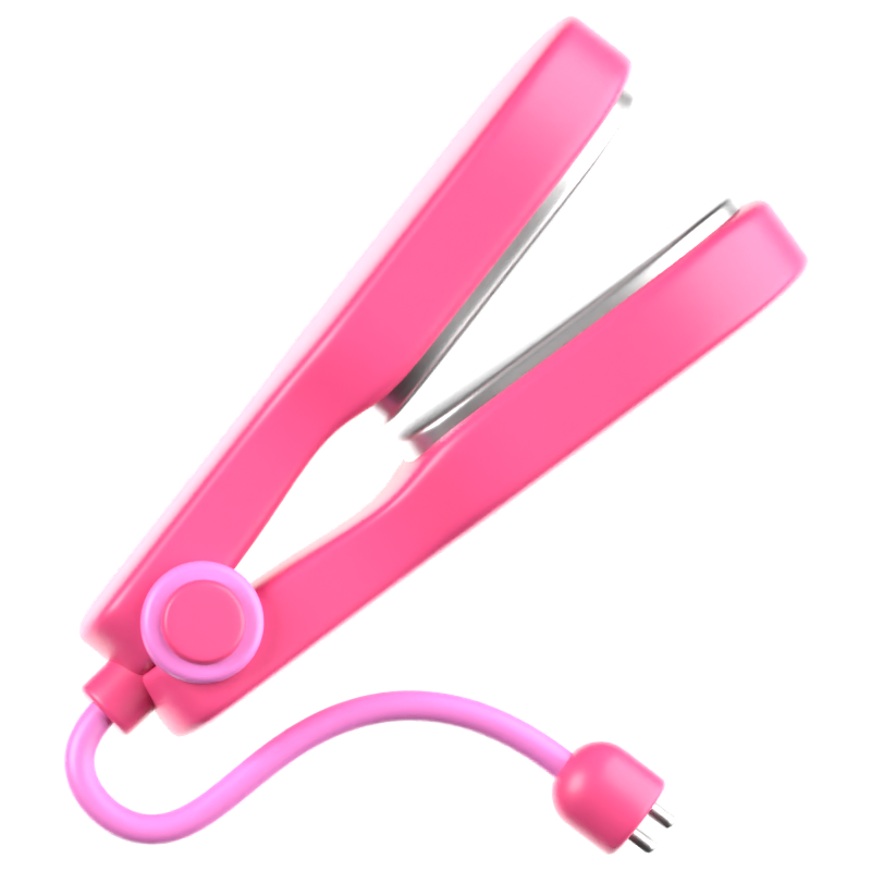 Hair Straightener 3D Icon 3D Graphic