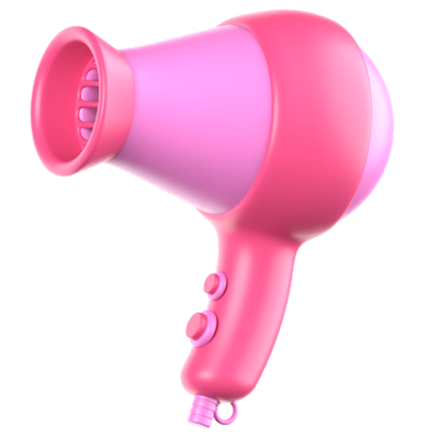 Hair Dryer 3D Icon 3D Graphic