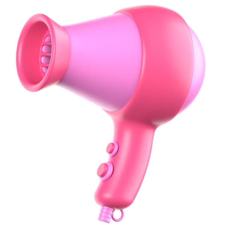 Hair Dryer 3D Icon 3D Graphic