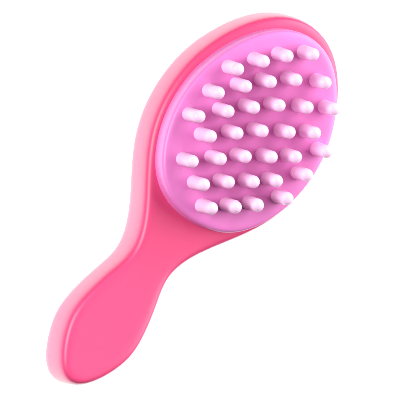 Hair Brush 3D Icon