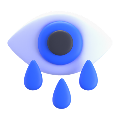 Weinendes Auge 3D-Symbol 3D Graphic