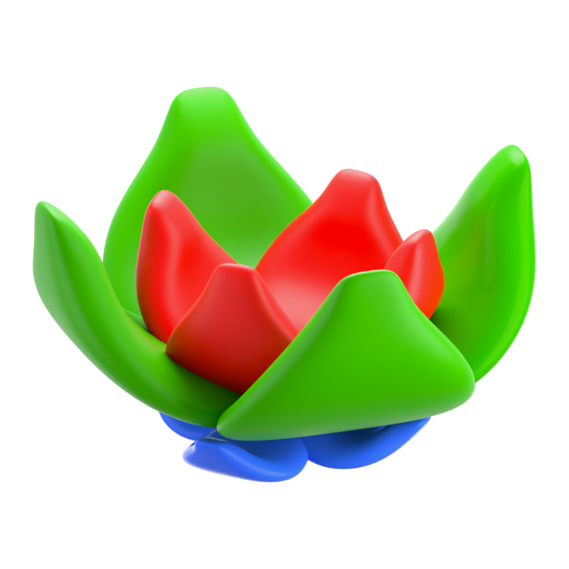 Lotusblume 3D-Symbol