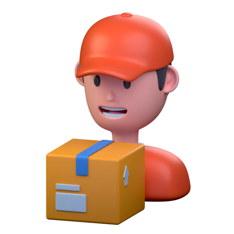 Courier Package 3D Icon 3D Graphic