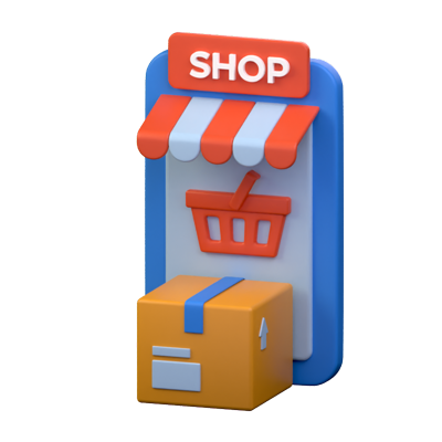 online-shop-paket 3d-symbol 3D Graphic