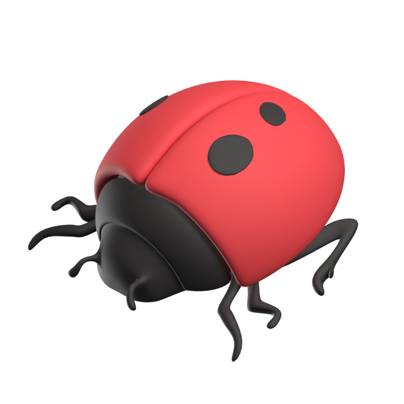 Lady Bug 3D Icon 3D Graphic