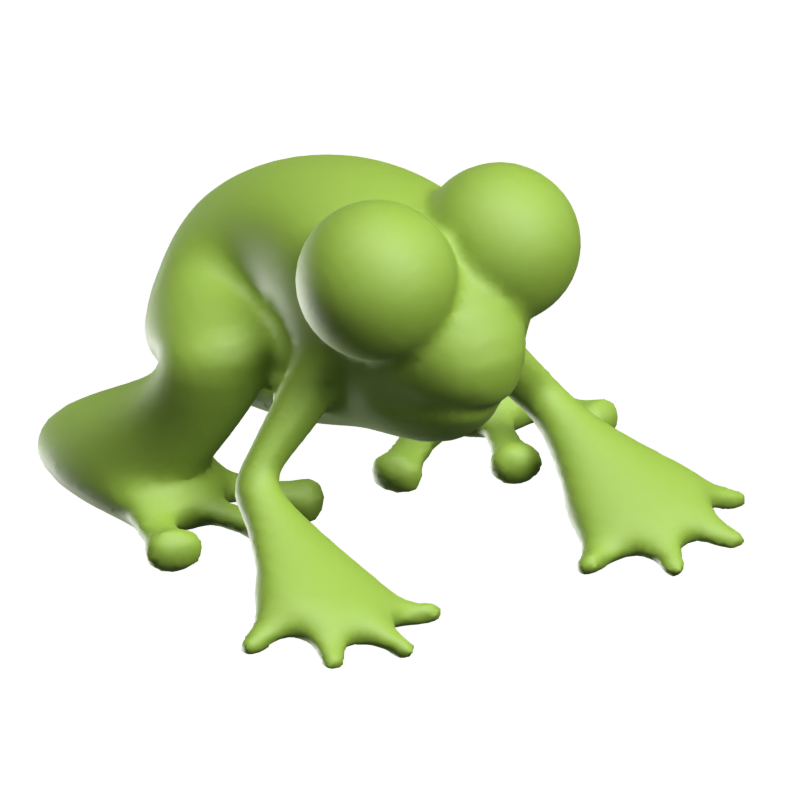 Frosch 3D-Symbol 3D Graphic