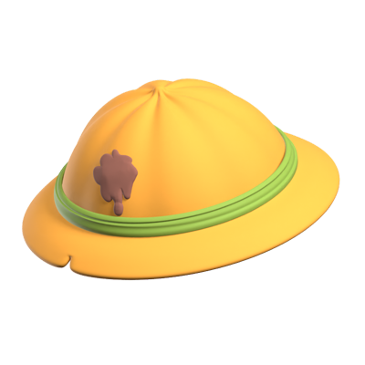 Explorer Hat 3D Icon  3D Graphic