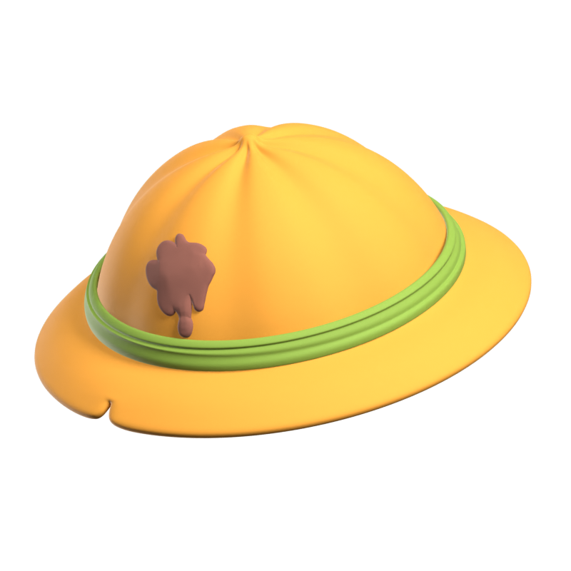 Explorer Hat 3D Icon  3D Graphic