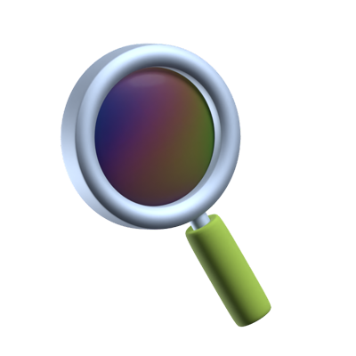 Magnifying Glass 3D Icon 3D Graphic