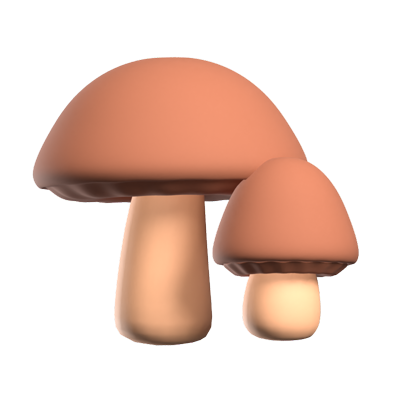 Mushroom 3D Icon 3D Graphic