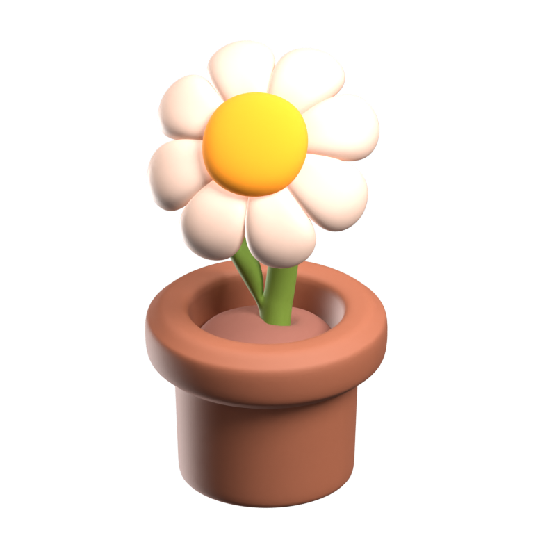 Blume 3D-Symbol