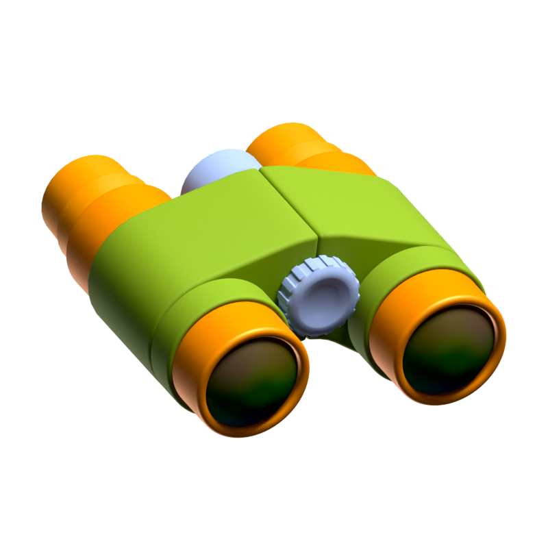 Binocular 3D Icon 3D Graphic