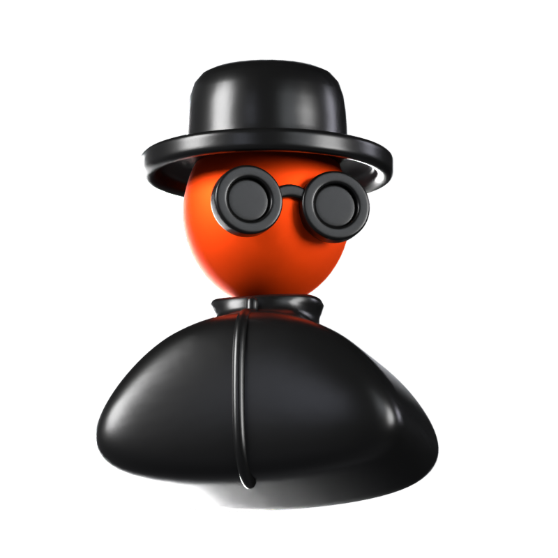 Incognito User Animated 3D Icon 3D Graphic