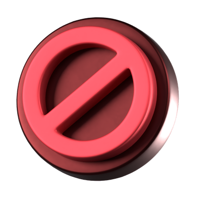 Denied Animated 3D Icon 3D Graphic