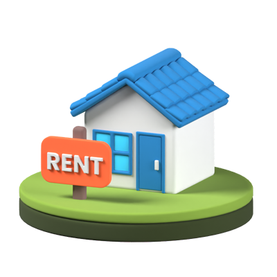 Rent Property Animated 3D Icon 3D Graphic