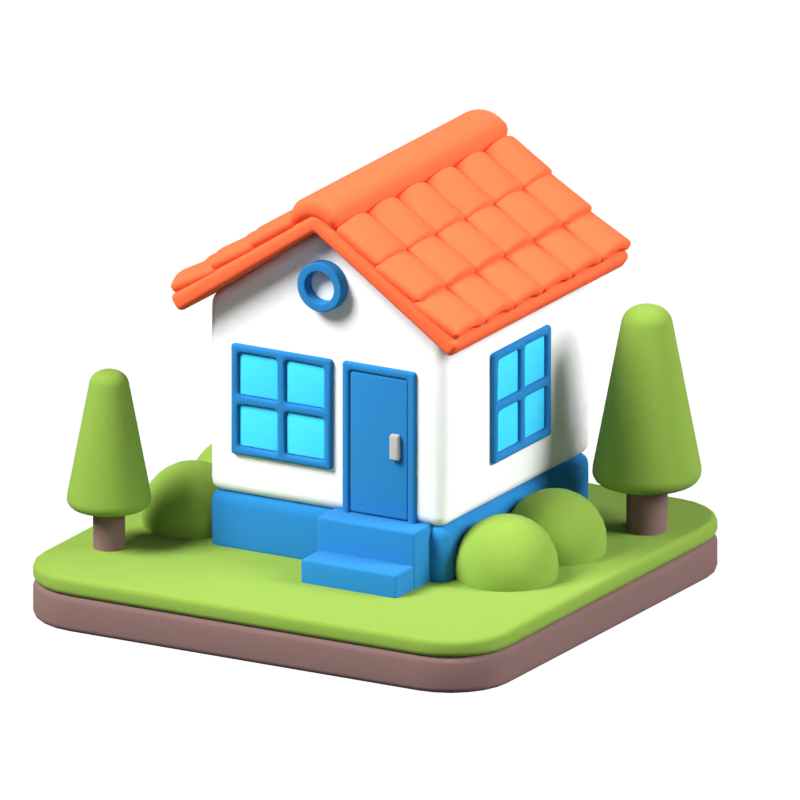 House Animated 3D Icon 3D Graphic