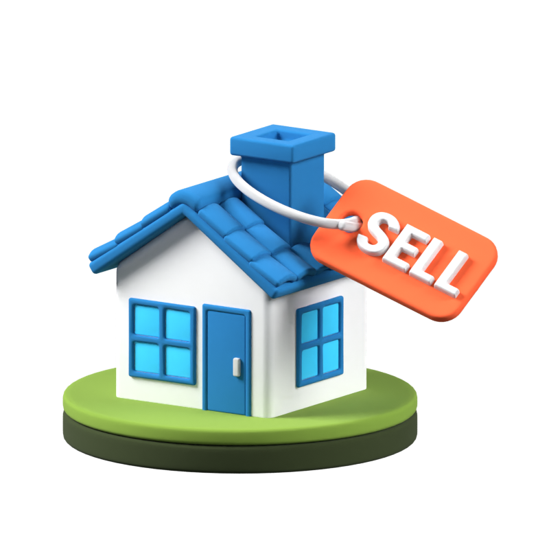 Sell Property Animated 3D Icon 3D Graphic