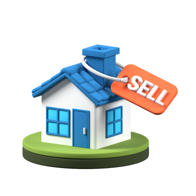 Sell Property Animated 3D Icon 3D Graphic