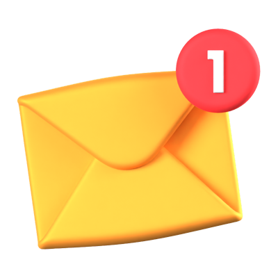 New Inbox Animated 3D Icon 3D Graphic