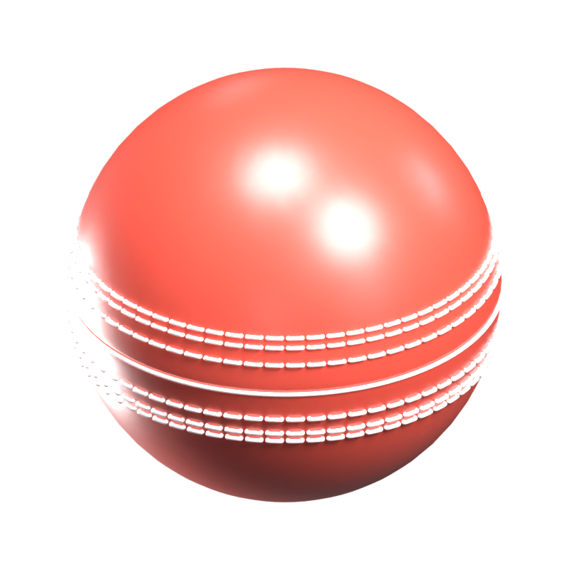 Cricket-Ball 3D-Symbol 3D Graphic