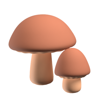 Mushroom 3D Icon 3D Graphic