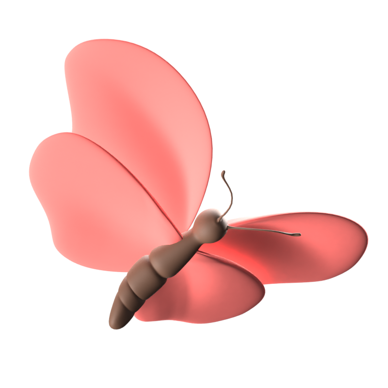 Schmetterling 3D-Symbol 3D Graphic