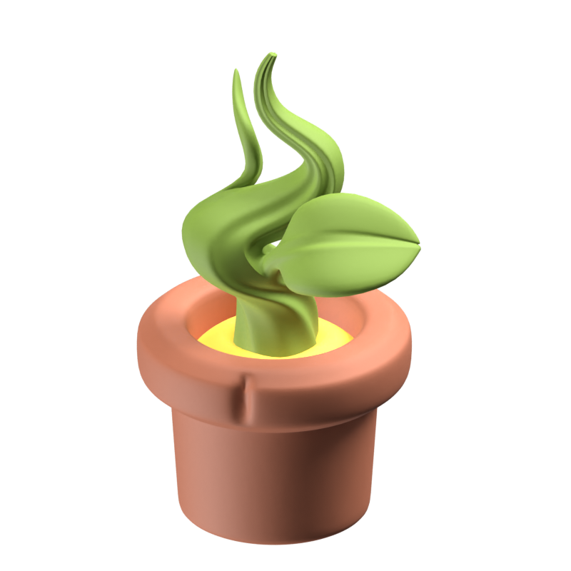 植物の3Dアイコン 3D Graphic