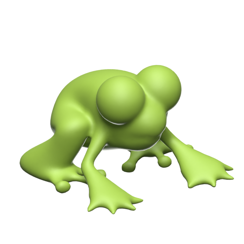 Frosch 3D-Symbol 3D Graphic