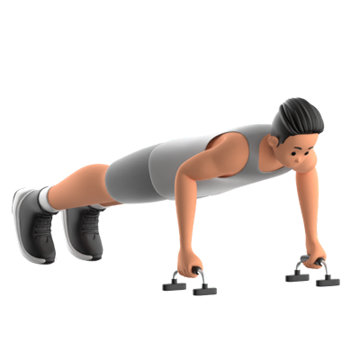 push up stand bar icono 3d 3D Graphic