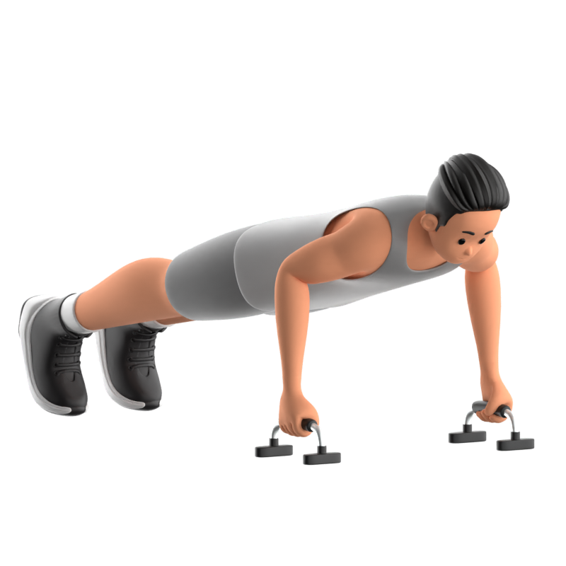 Push Up Stand Bar Icono 3D 3D Graphic