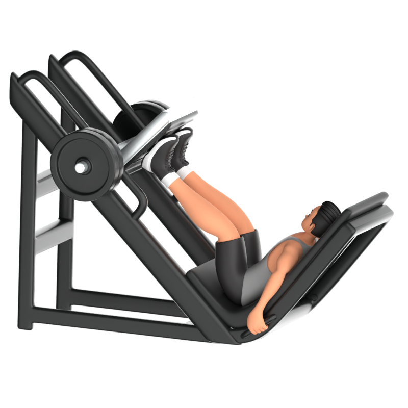 Leg Press Machine 3D Icon 3D Graphic