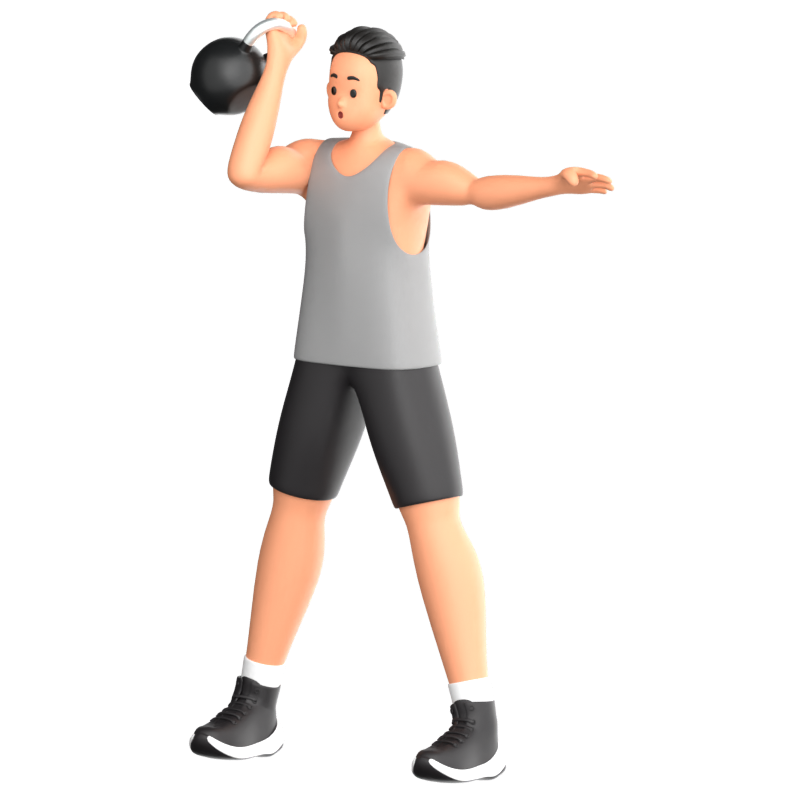 Aufwärmen mit Kettlebells 3D Icon