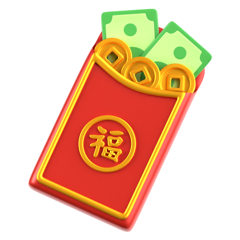 Angpao 3D-Symbol 3D Graphic