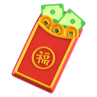 Icono 3D de Angpao 3D Graphic