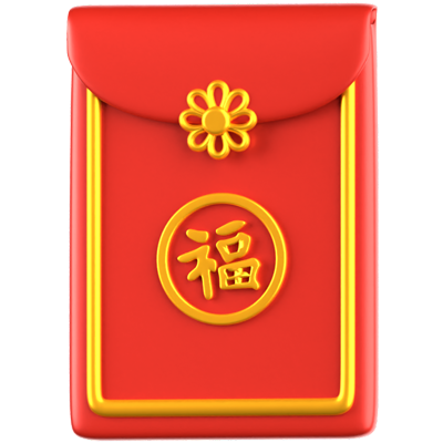 Chinese Envelope 3D Icon 3D Graphic